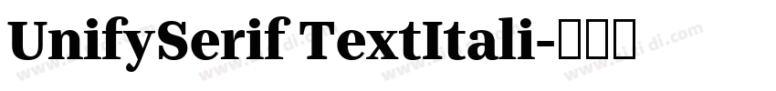 UnifySerif TextItali字体转换